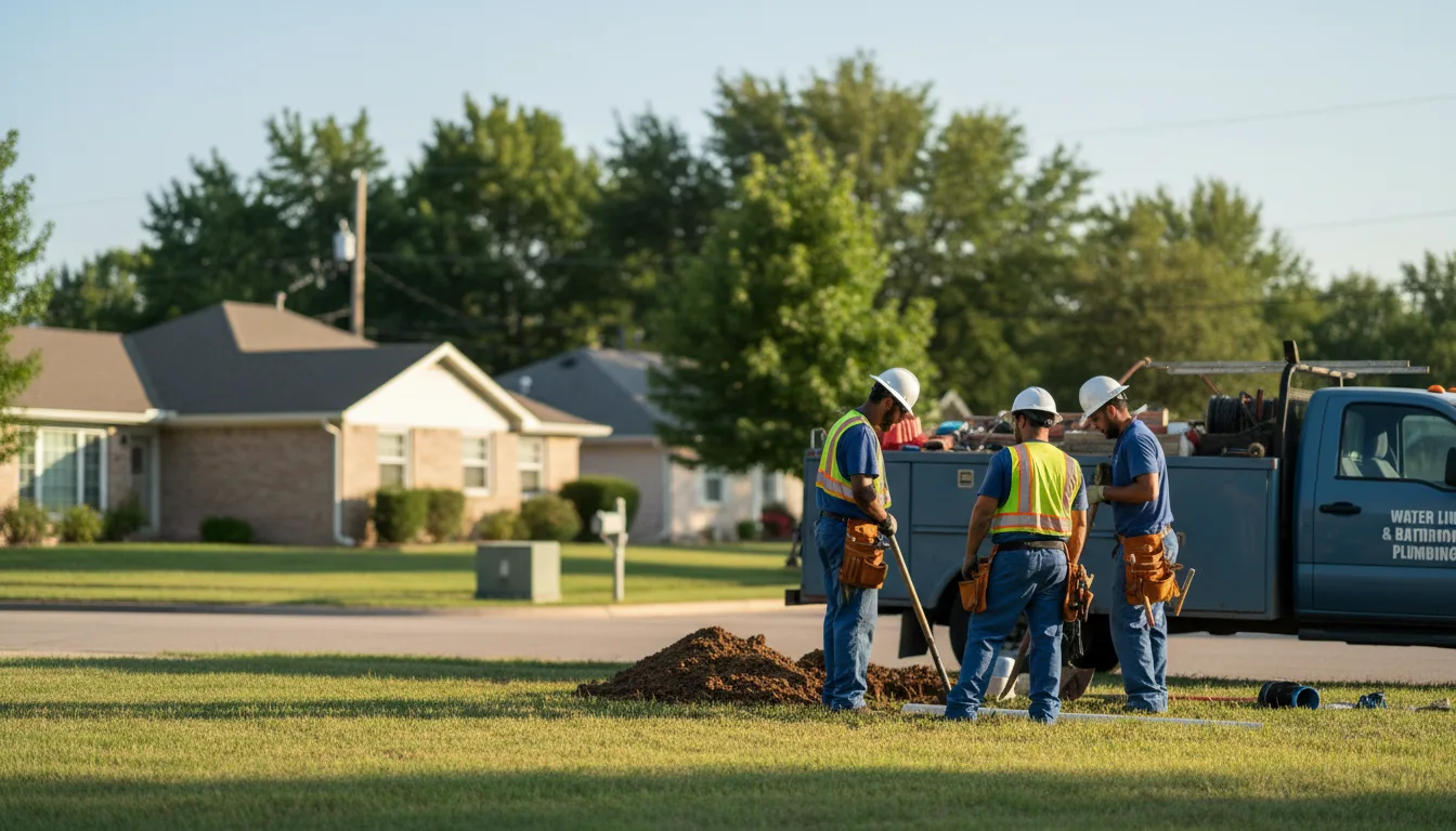Residential water line and bathroom plumbing service in Villa Ridge, MO